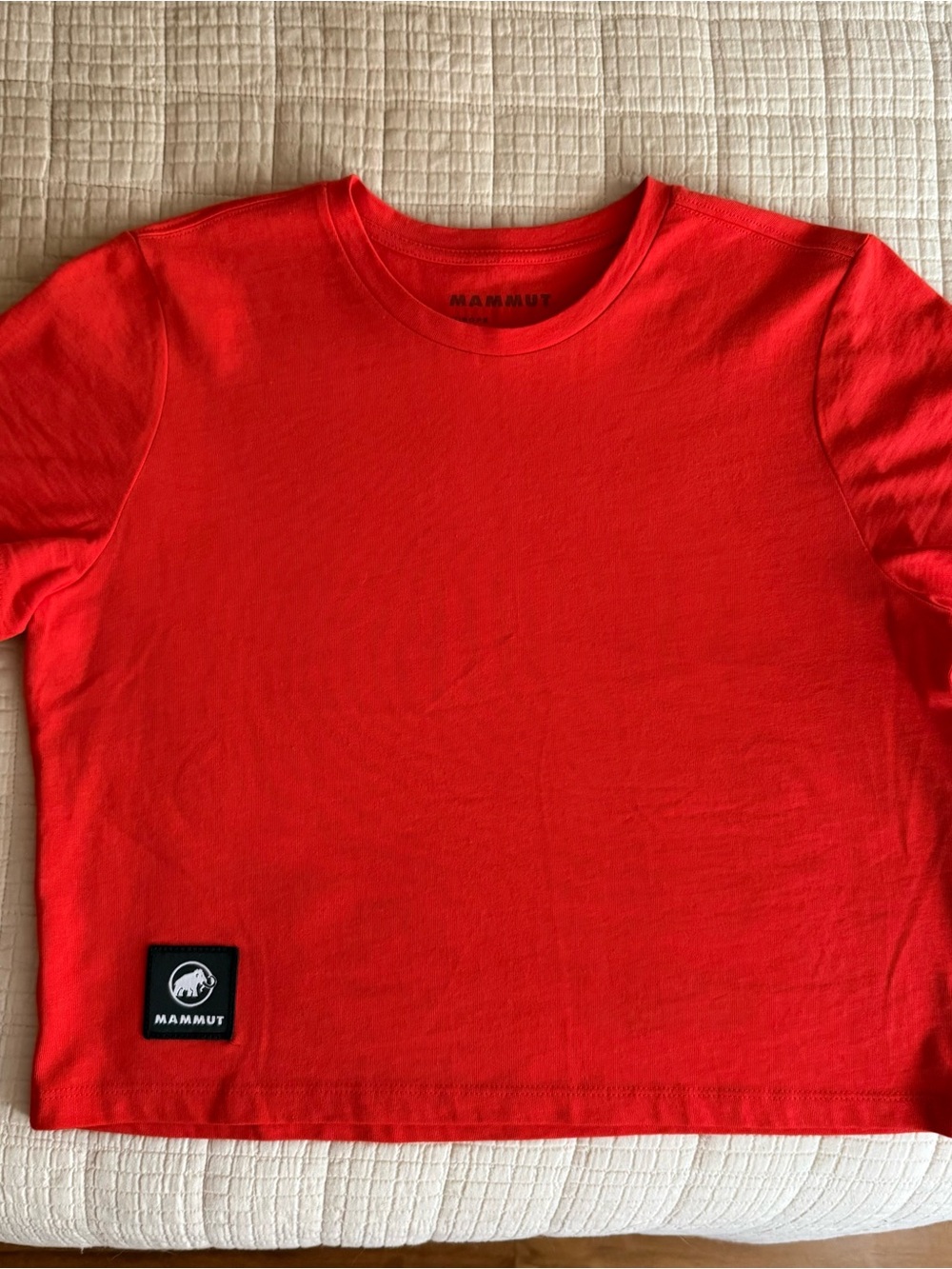 Mammut Bright Red Short-Sleeve Crop Top Tee